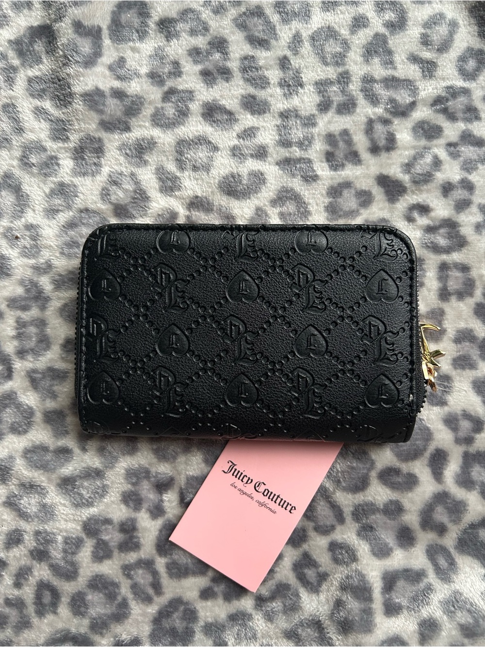 Juicy Couture Liquorice Deboss Semi Charmed Bifold Black Wallet - Picture 5 of 5